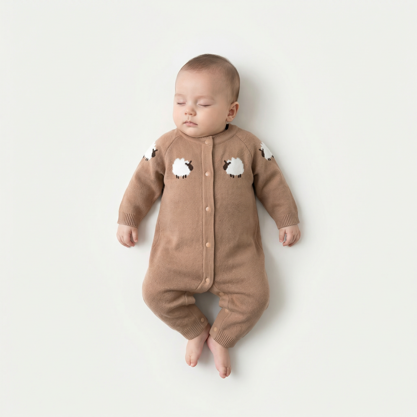 Little Lamb Knit Baby Romper