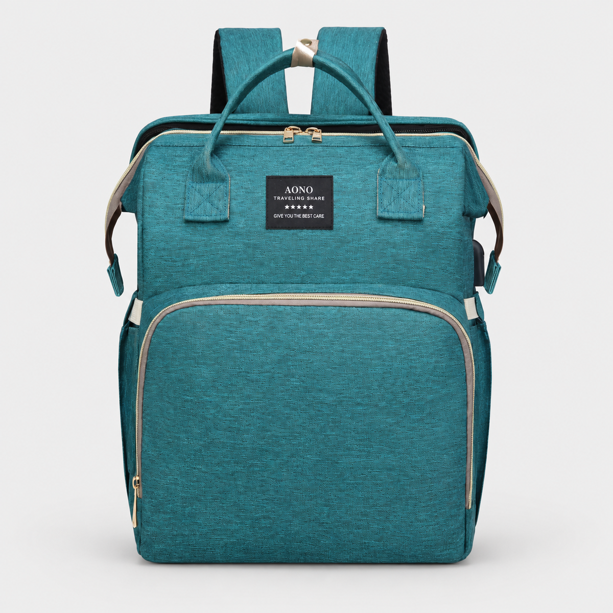 Diaper backpack model 0241 — Green front view