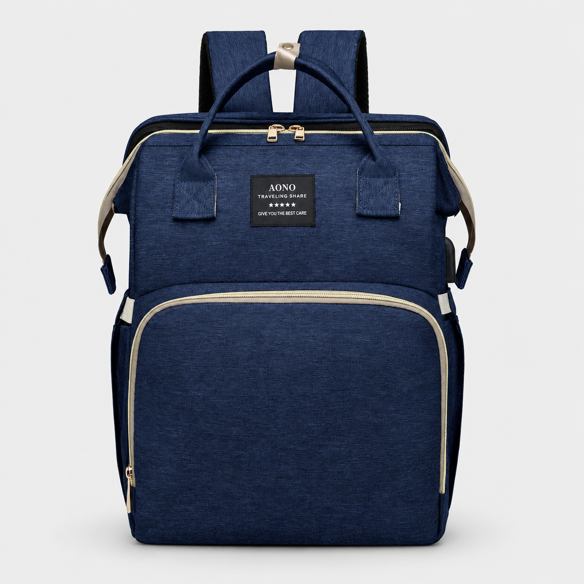 Diaper backpack model 0241 — Navy front view