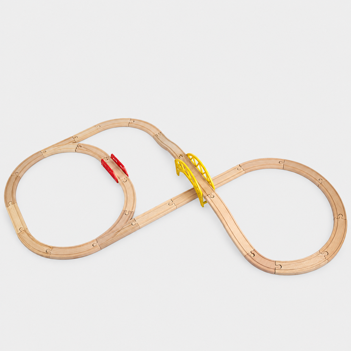 Wooden train track – Yellow Bridge XL