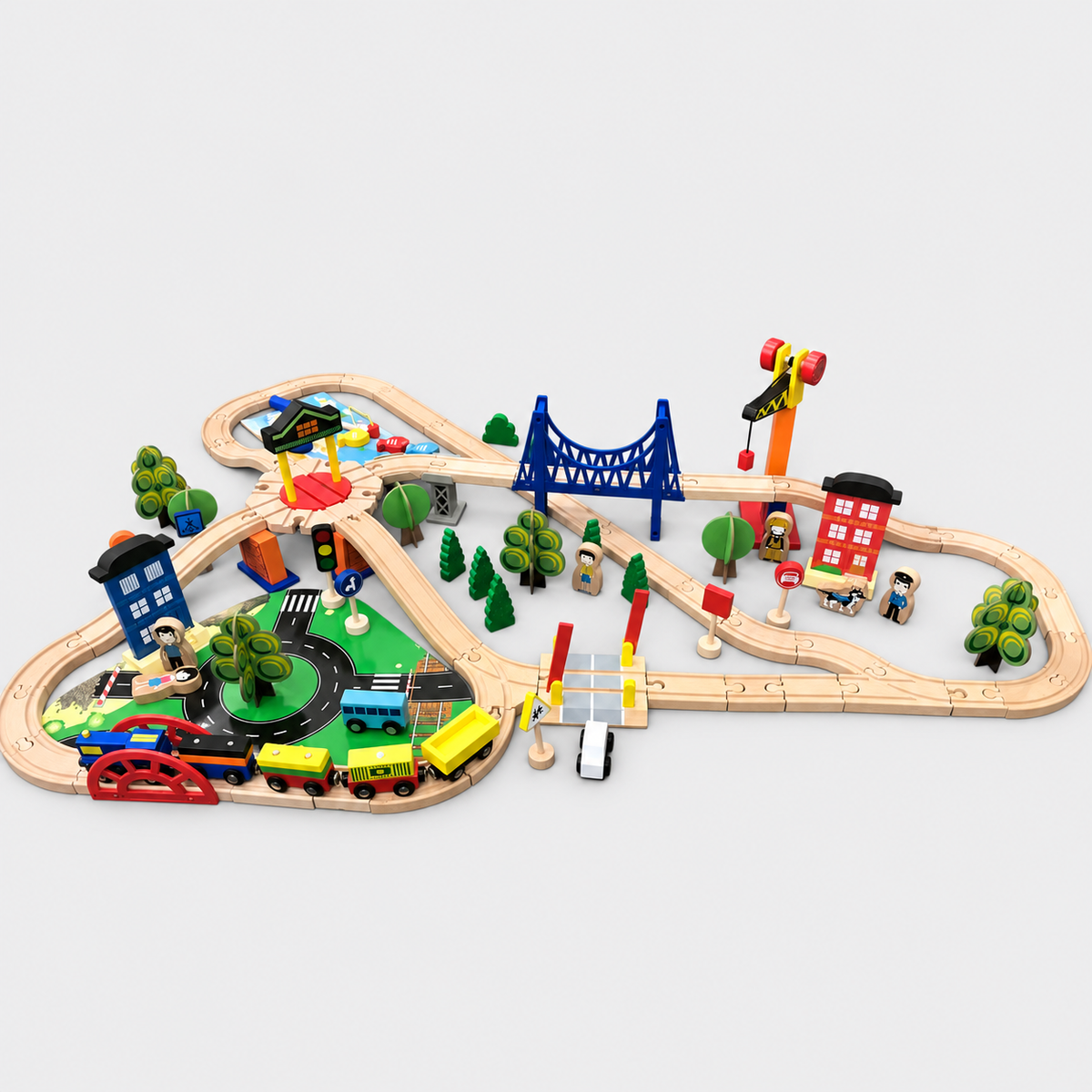 108-piece railway option — track layout and accessories