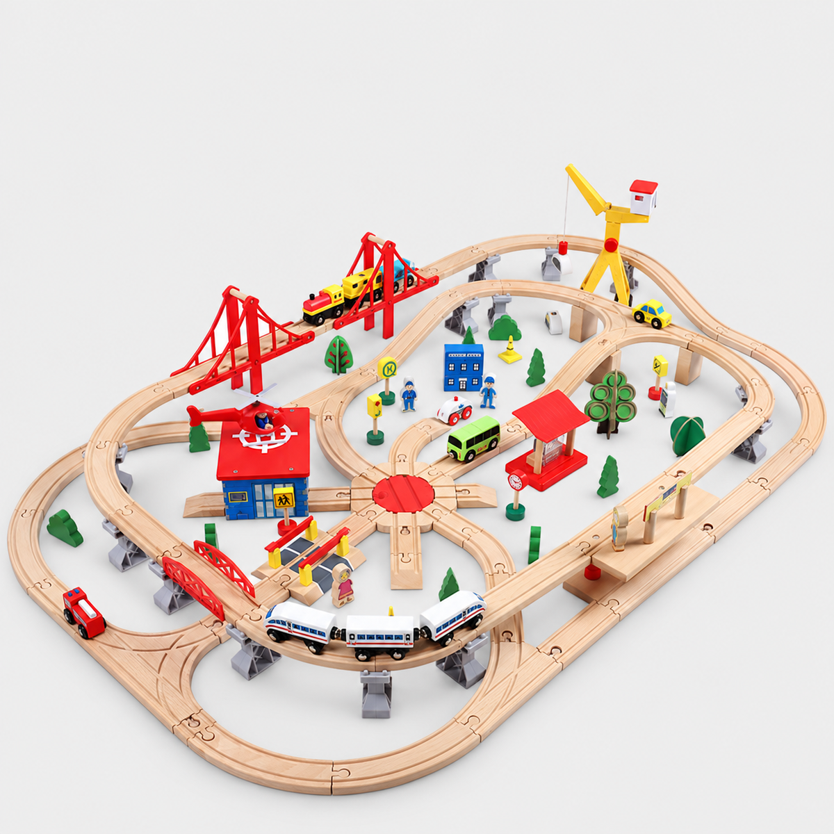 133-piece railway option — layout; storage box shown separately