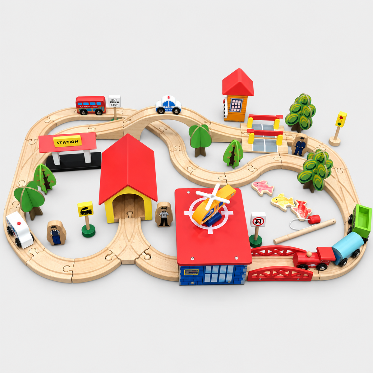 69-piece railway option — complete layout