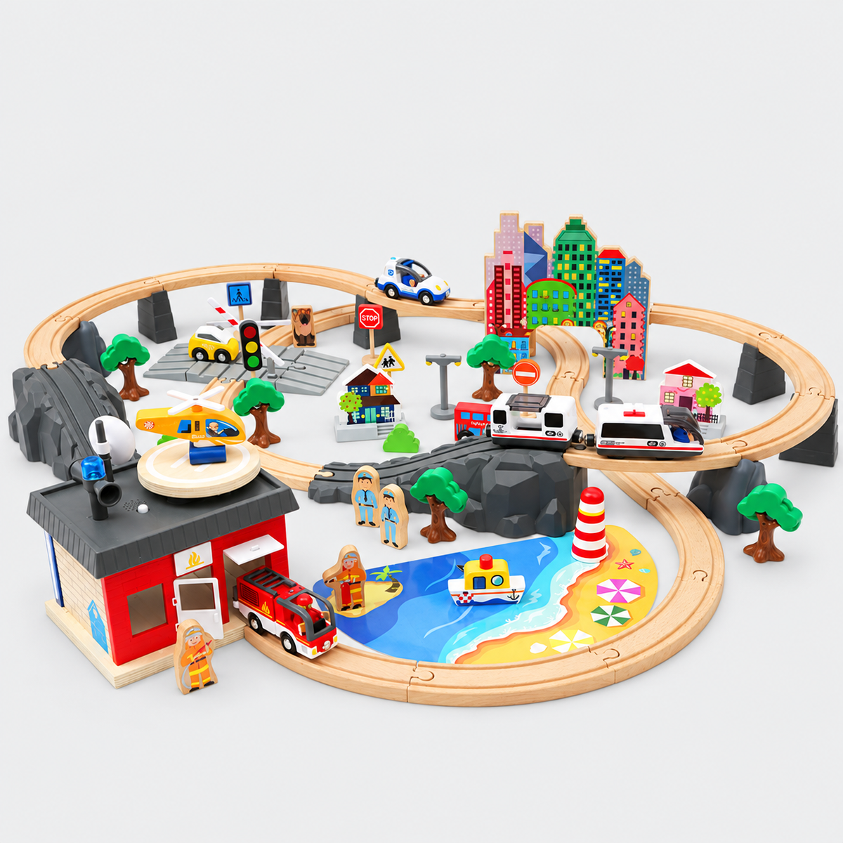 92-piece railway option — complete layout