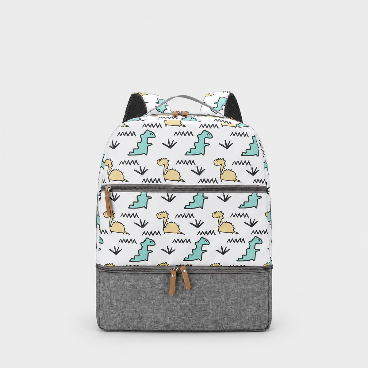 Two-Level Diaper Backpack — Dinosaur