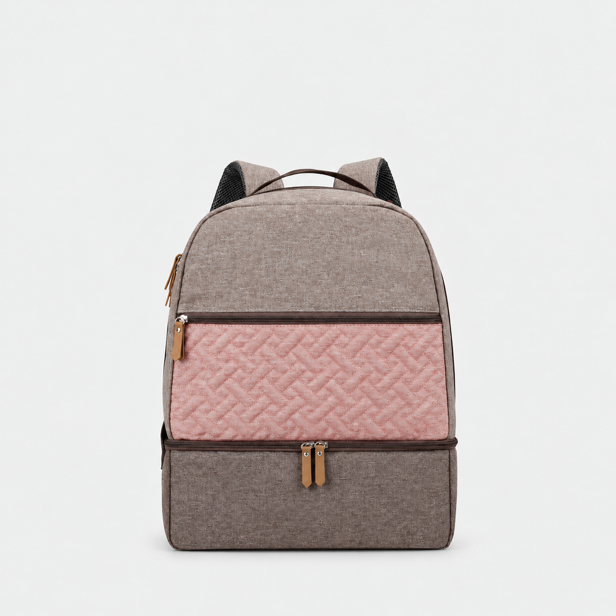 Two-Level Diaper Backpack — Taupe
