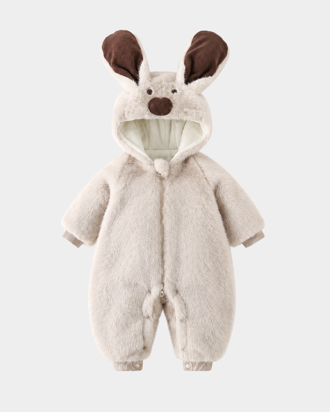 PerfectBaby™ Puppy Ears Plush Winter Jumpsuit