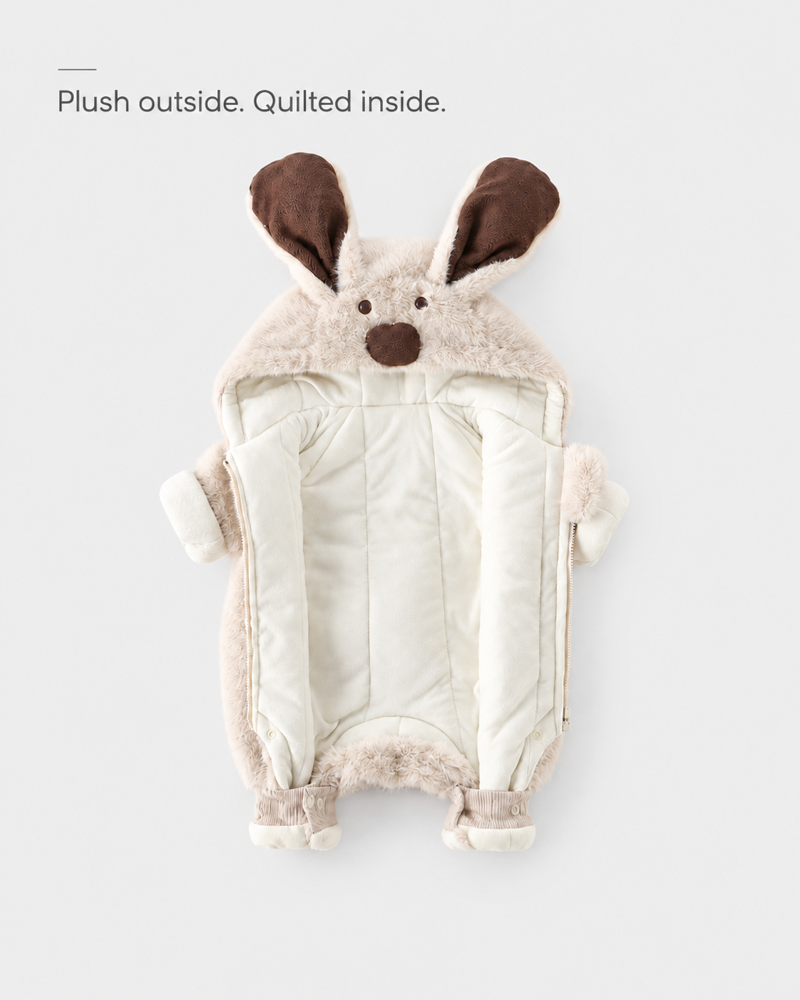 PerfectBaby™ Puppy Ears Plush Winter Jumpsuit
