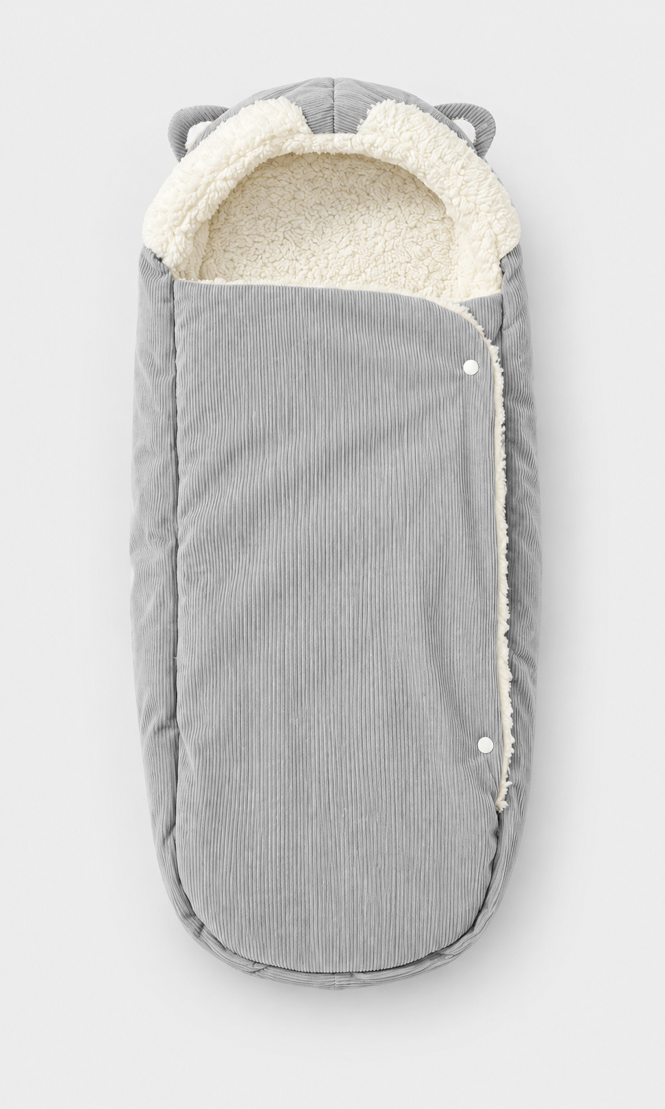 Light Grey corduroy footmuff