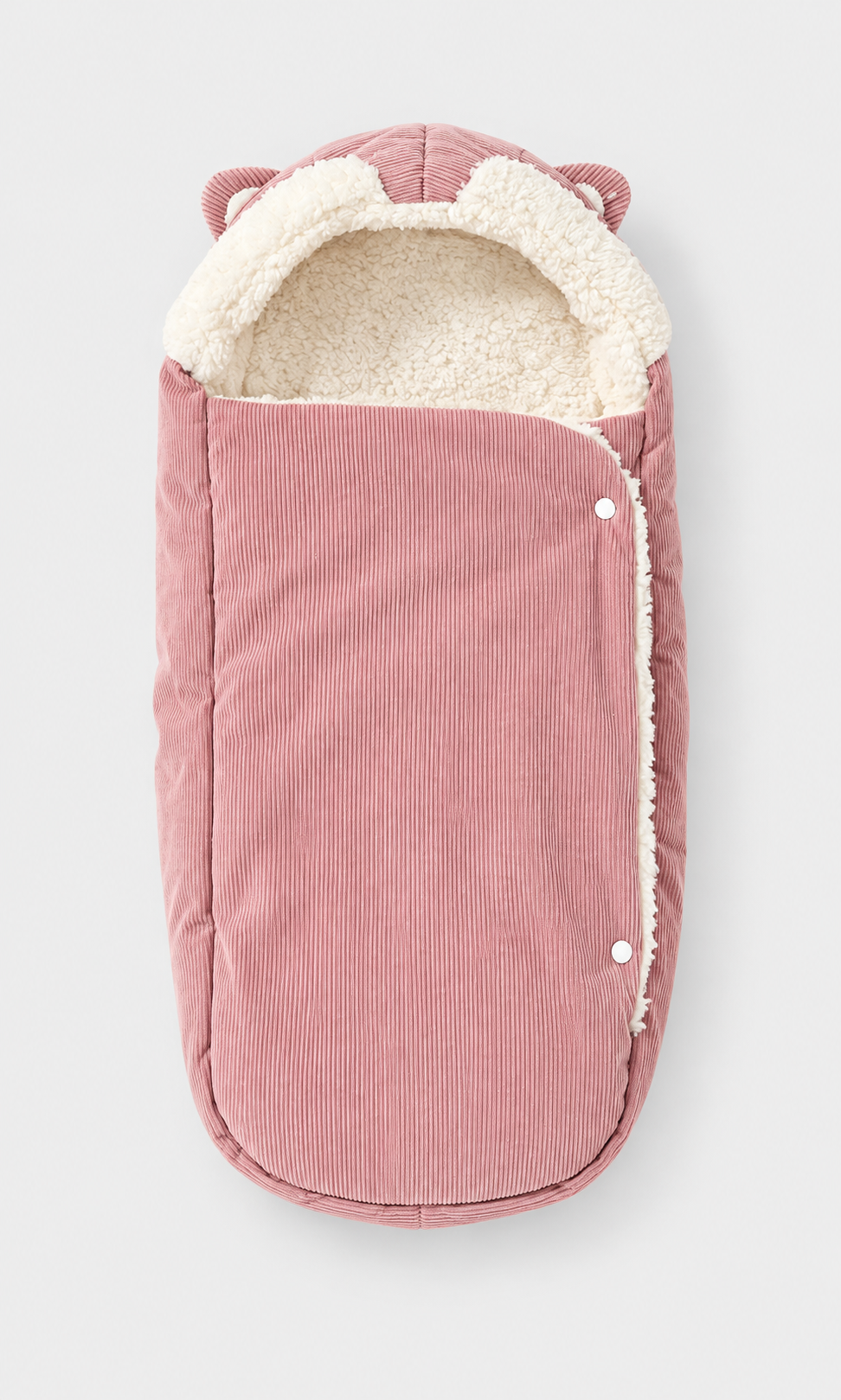 Dusty Pink corduroy footmuff