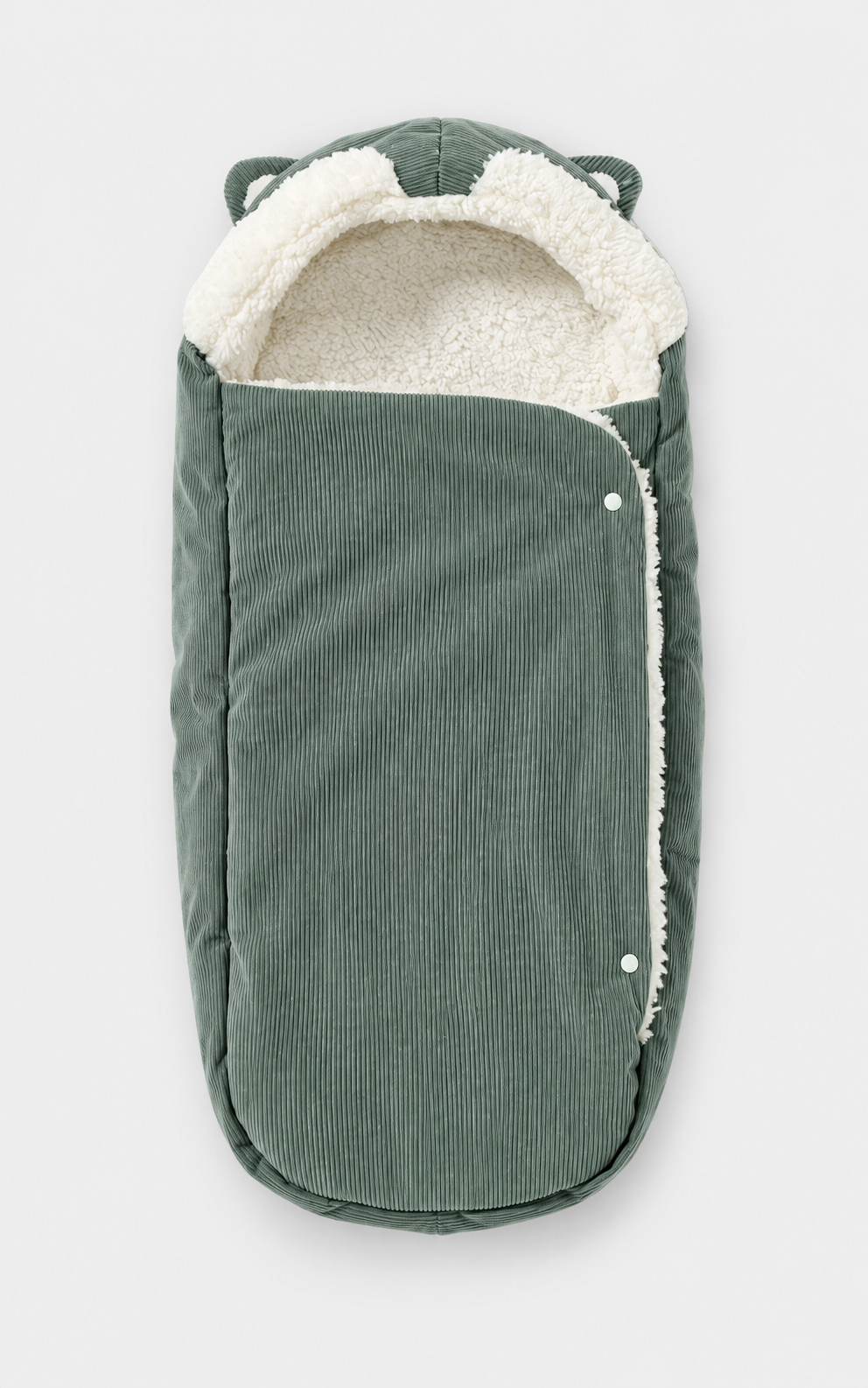 Sage Green corduroy footmuff
