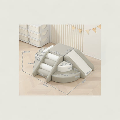 Children's playpen with measurements on a light background