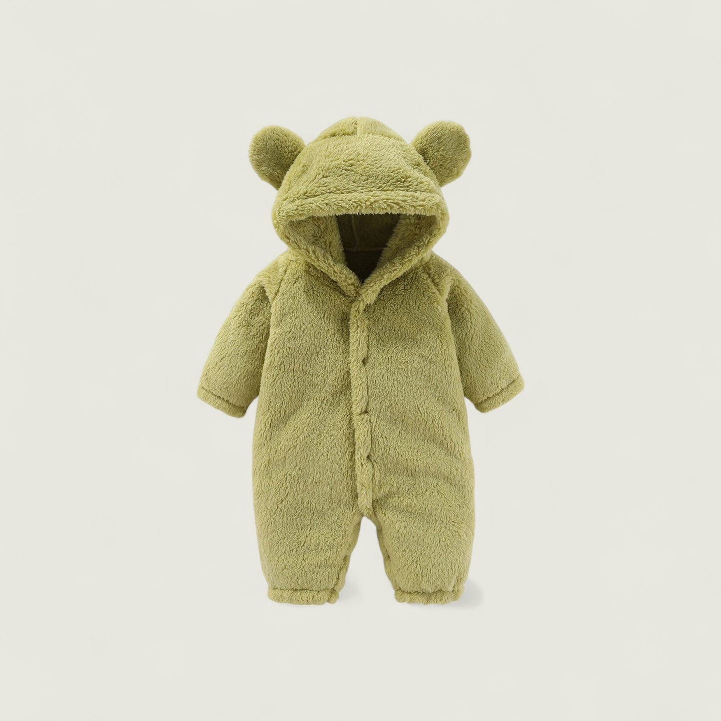 Plush Baby Hooded Romper