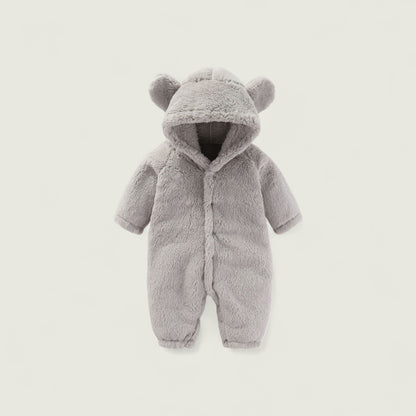 Plush Baby Hooded Romper