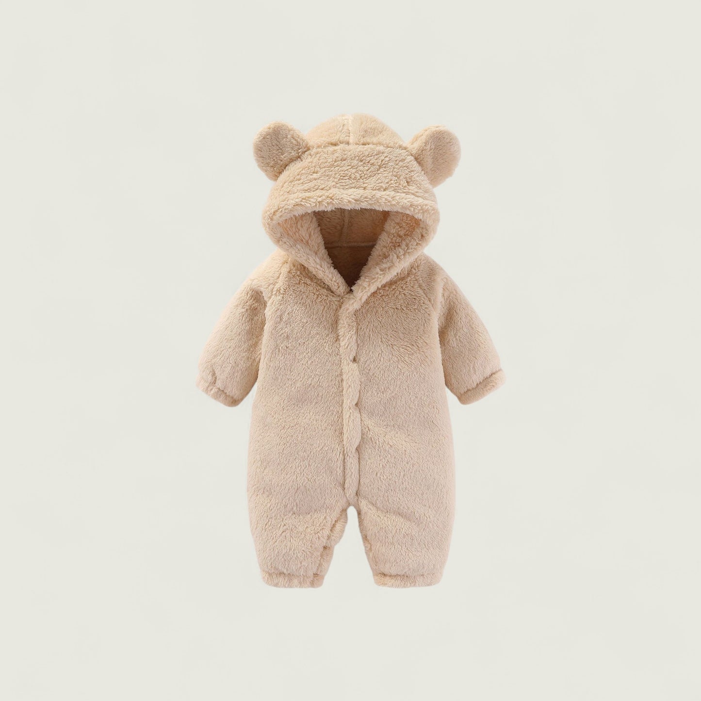 Plush Baby Hooded Romper