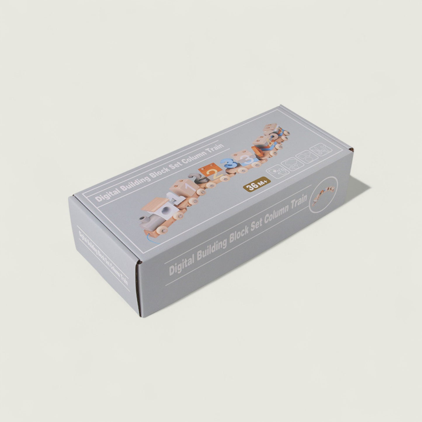 Box of digital building blocks on a light gray background