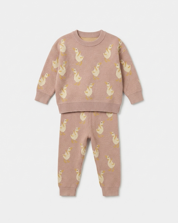 PerfectBaby™ Apricot Duck Knit Set