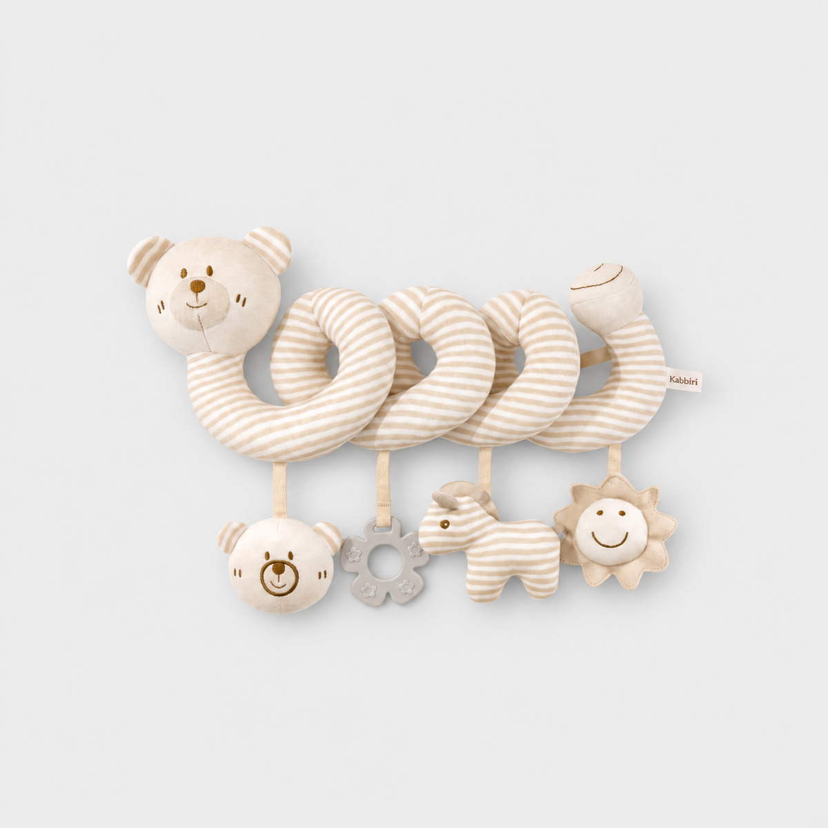 Cotton Spiral Toy — Bear, studio product view