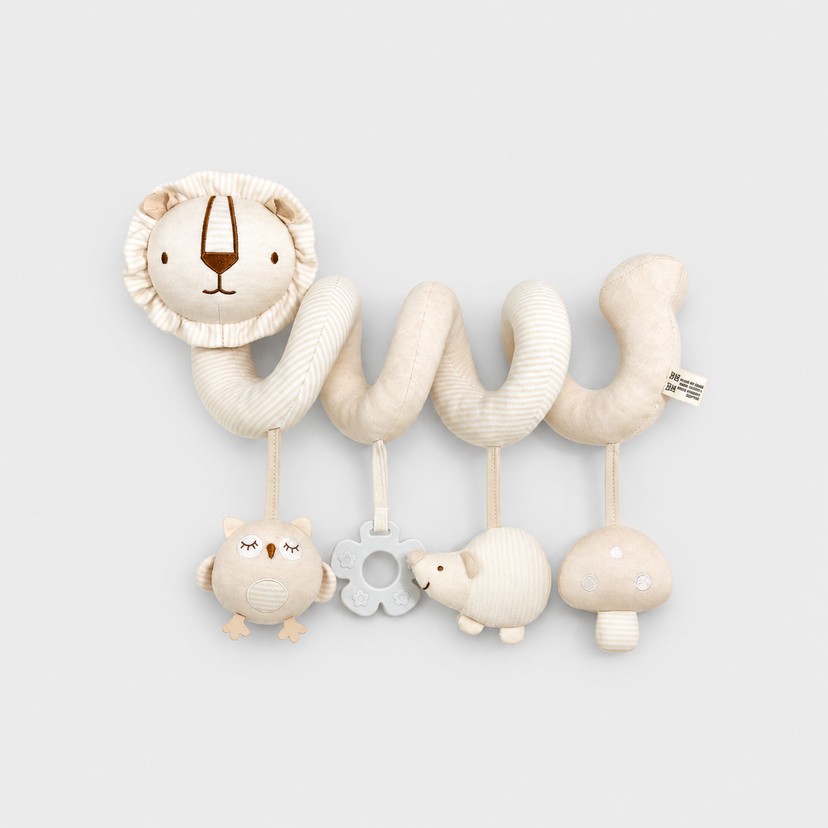 Cotton Spiral Toy — Lion, studio product view