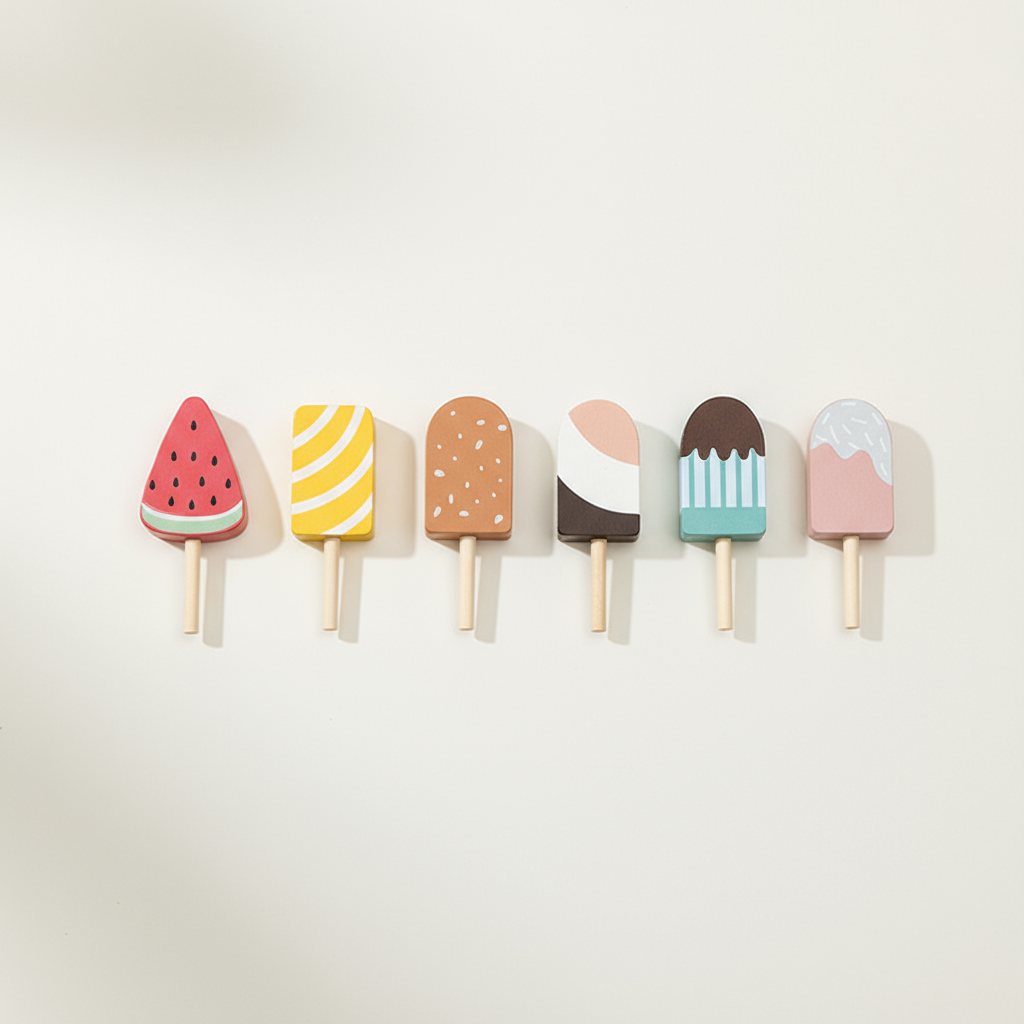 Montessori Ice Cream Stand – Wooden Pretend Play Shop Set