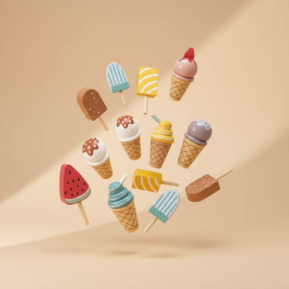 Montessori Ice Cream Stand – Wooden Pretend Play Shop Set