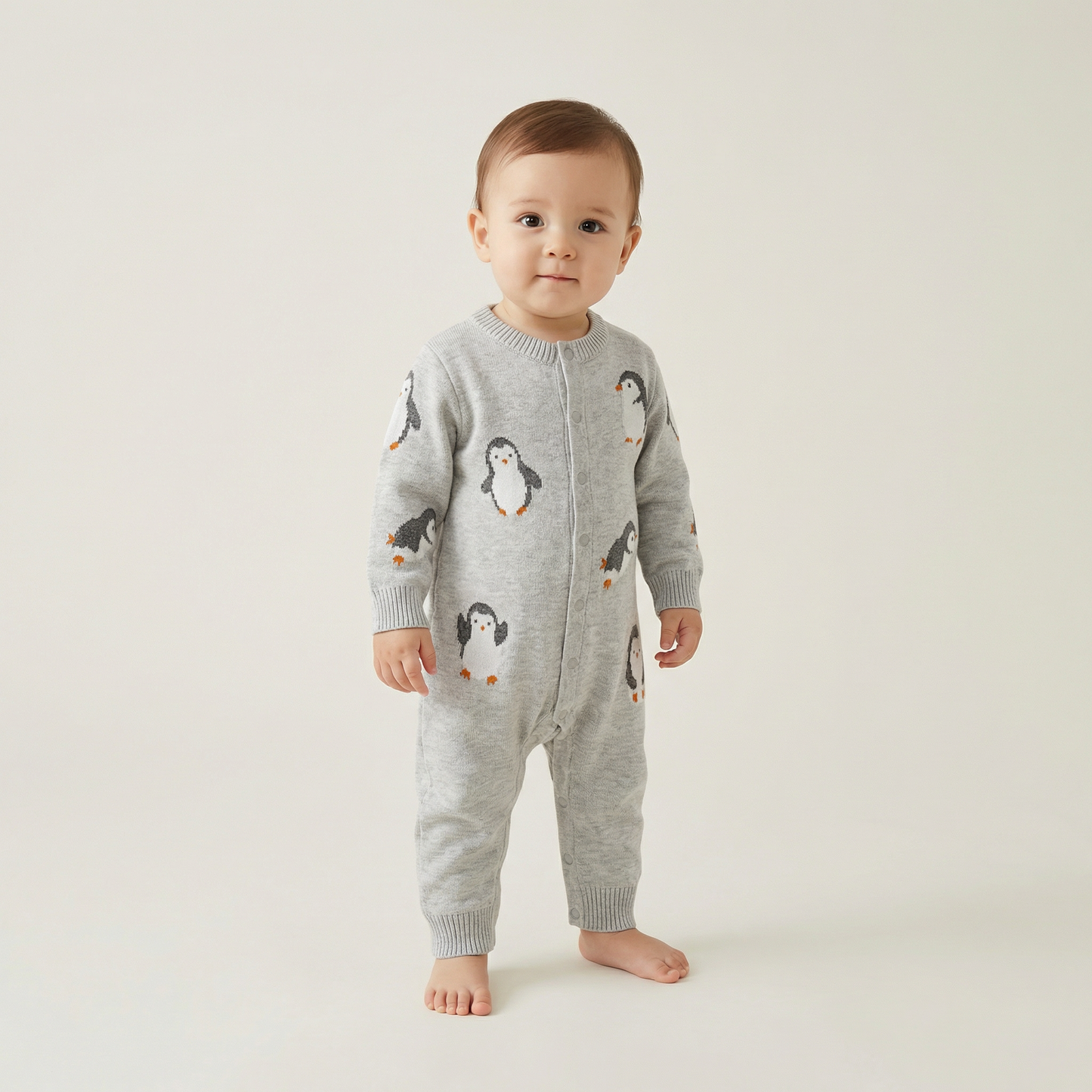 PB™ Penguin Knit Baby Romper