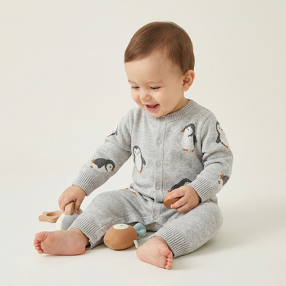 PB™ Penguin Knit Baby Romper