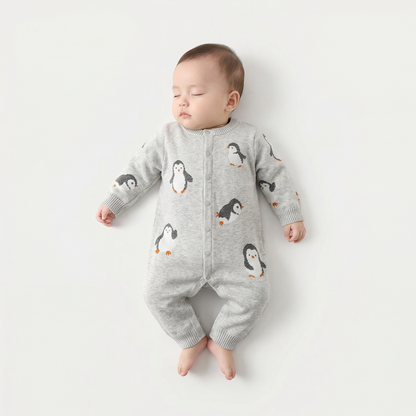 PB™ Penguin Knit Baby Romper
