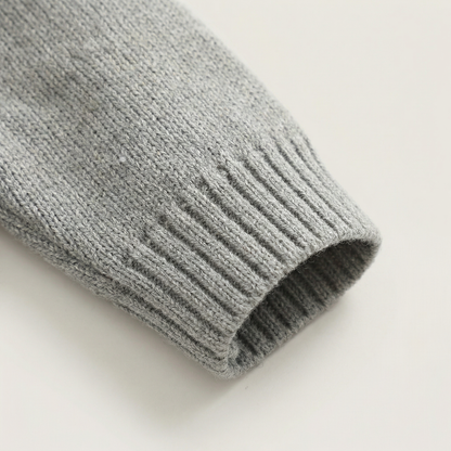 Grey Bee Knit Baby Romper