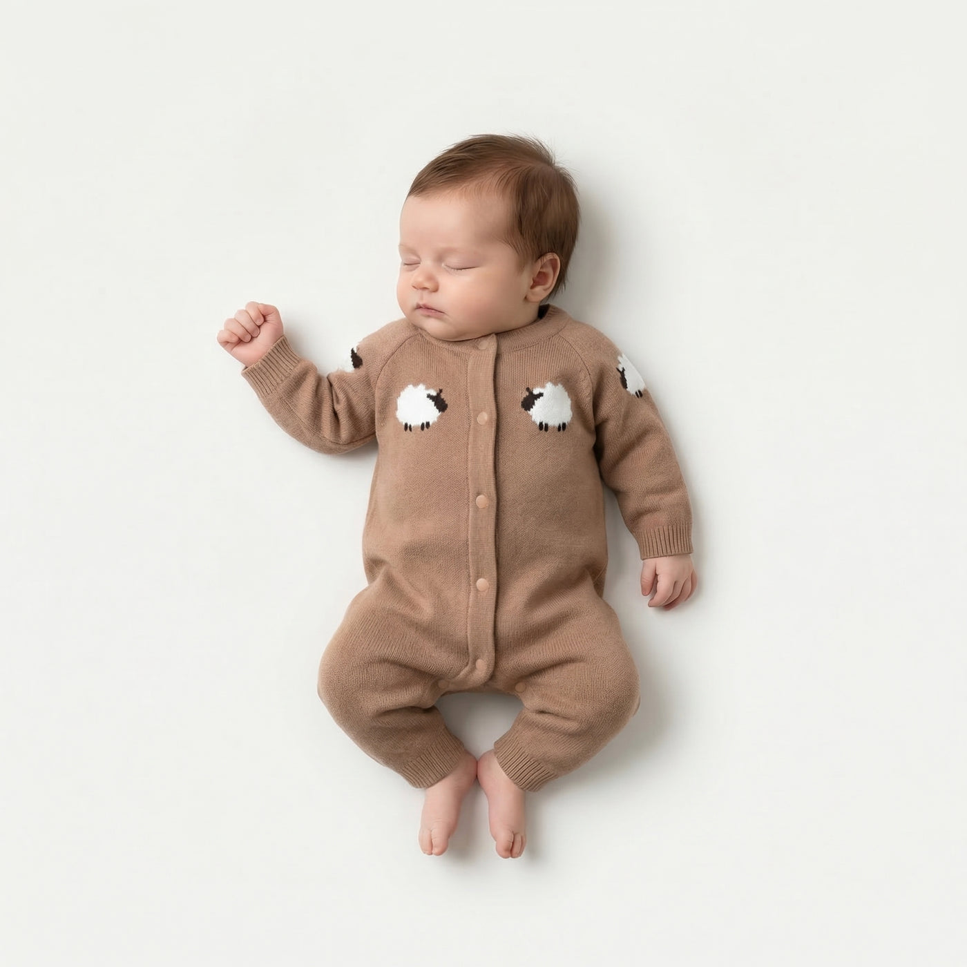 PerfectBaby™ Little Lamb Knit Baby Romper