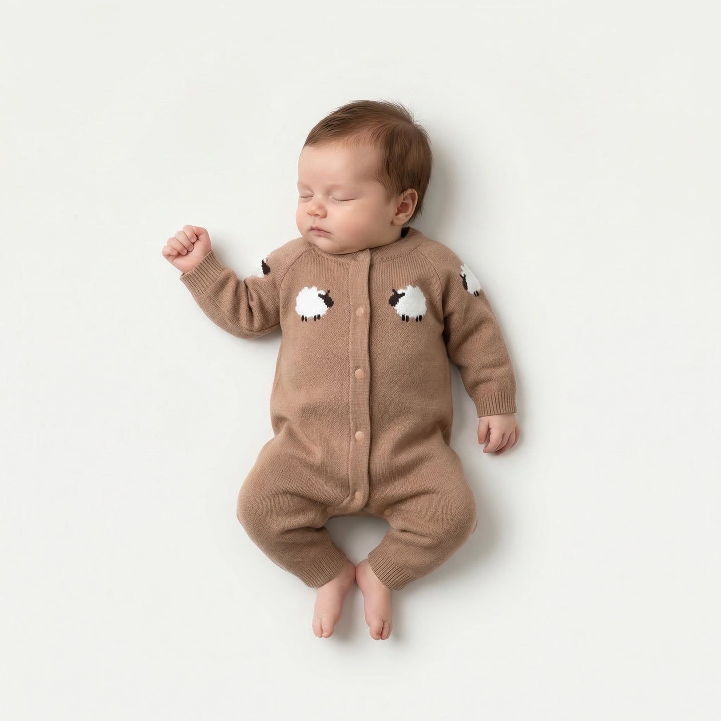 Little Lamb Knit Baby Romper