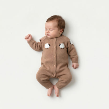 Little Lamb Knit Baby Romper