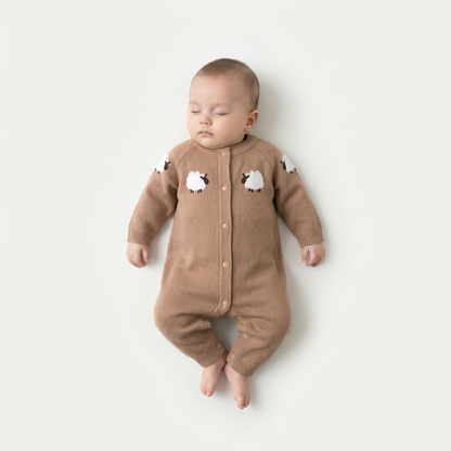 Little Lamb Knit Baby Romper