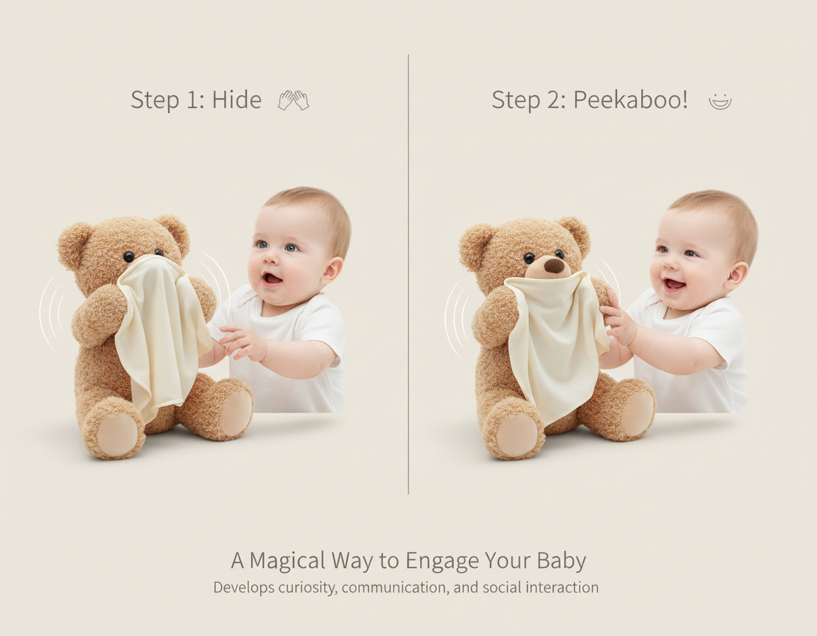 Peekaboo Singing Moving Bear interactive baby toy by PerfectBaby™