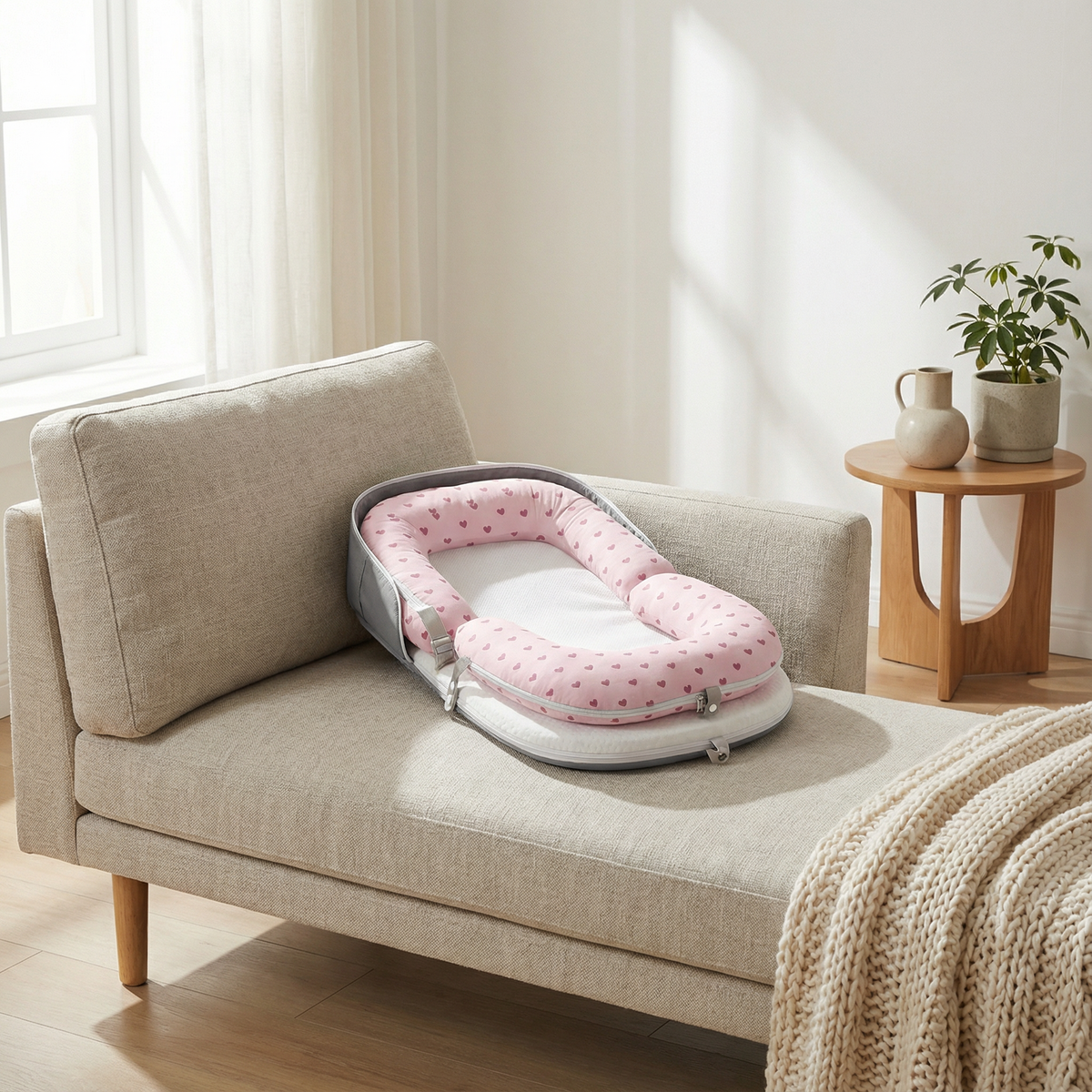 PerfectBaby™ TravelNest – Hearts portable baby bed