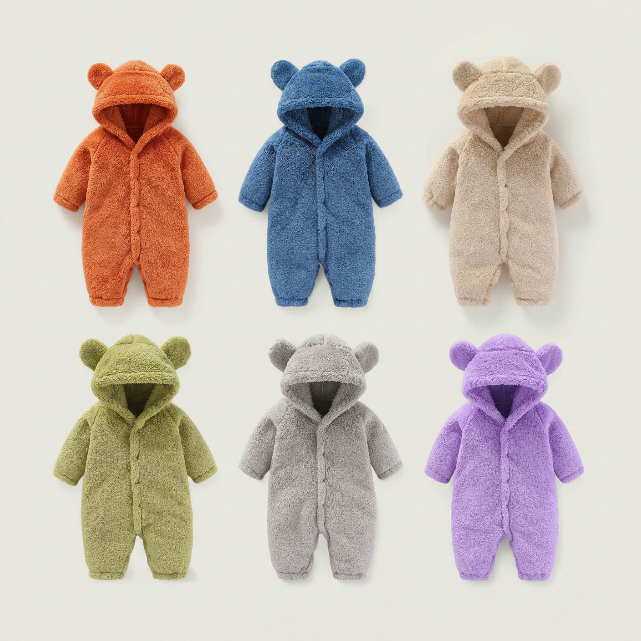 Plush Baby Hooded Romper premium baby outfit by PerfectBaby™