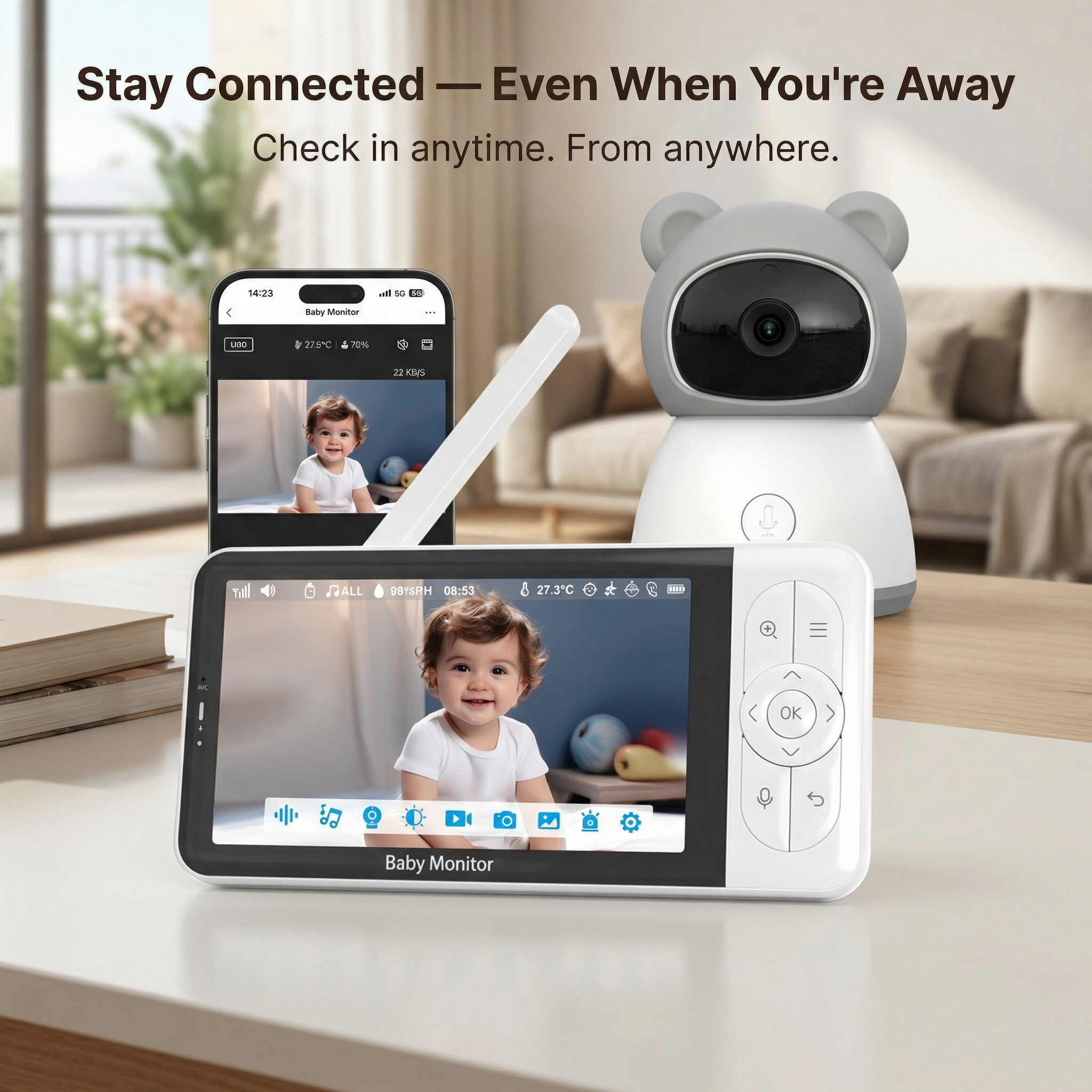 Guardian Baby Monitor 2-in-1 smart baby monitor by PerfectBaby™
