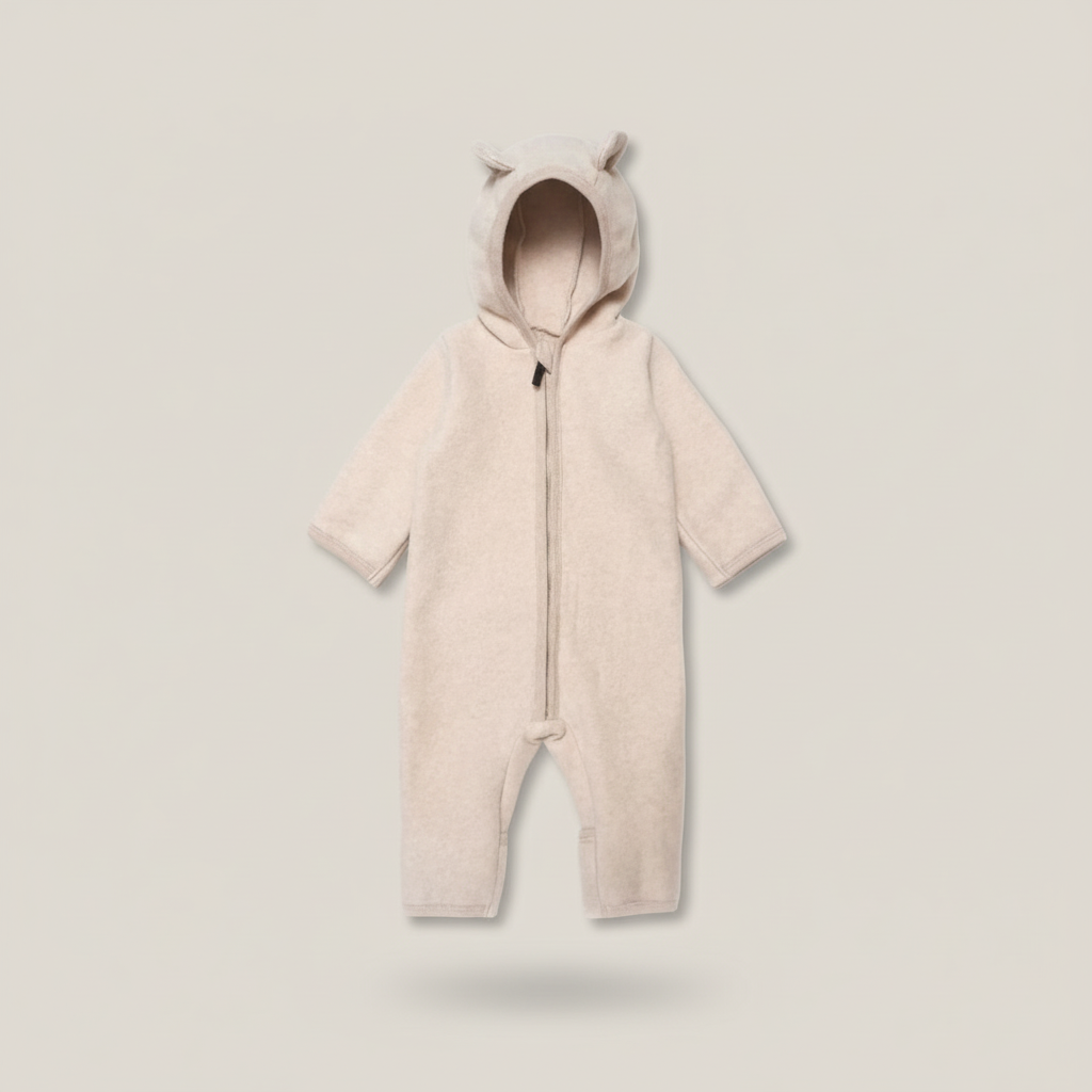 PerfectBaby™ Merino Wool Bear-Ear Romper