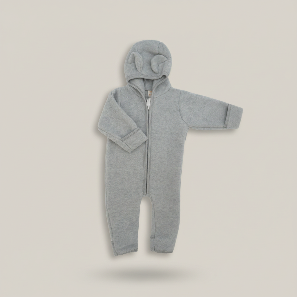 PerfectBaby™ Merino Wool Bear-Ear Romper