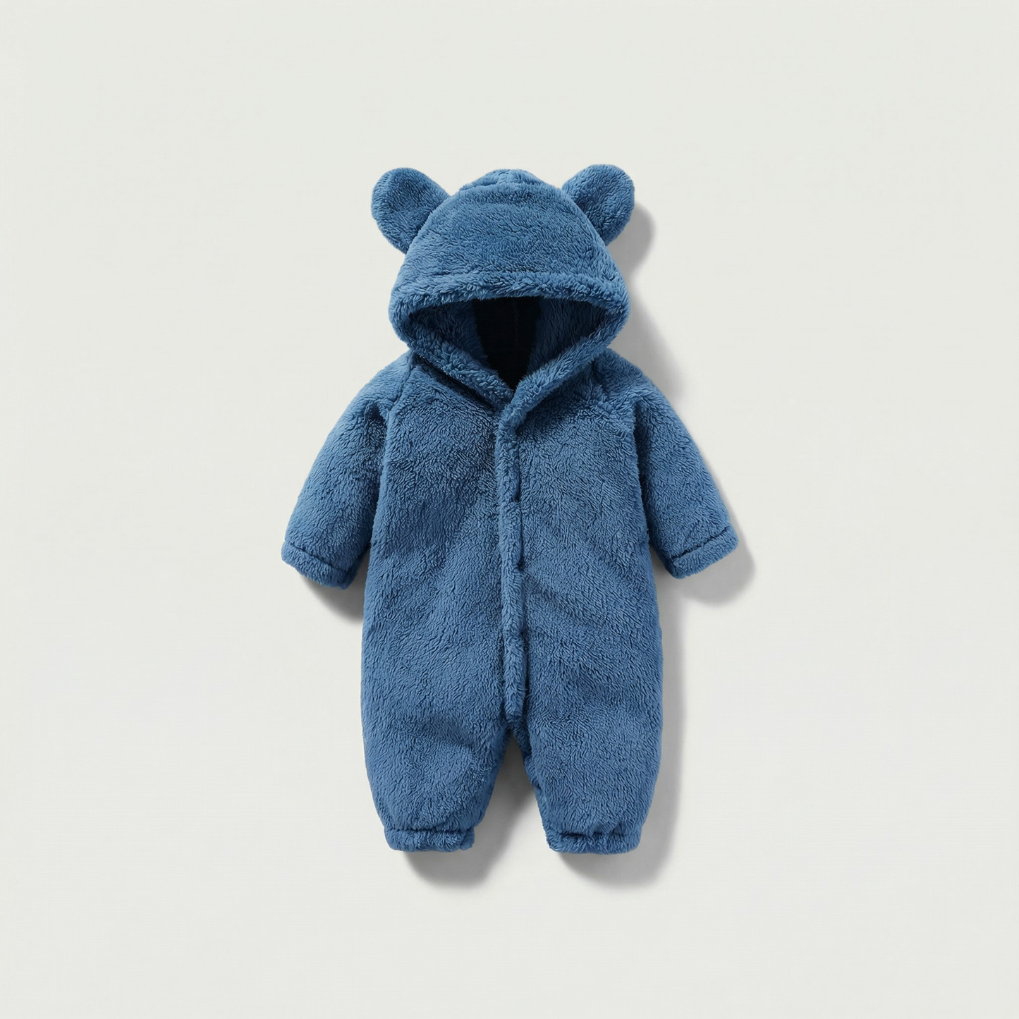Plush Baby Hooded Romper