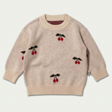 Beige Cherry Sweater
