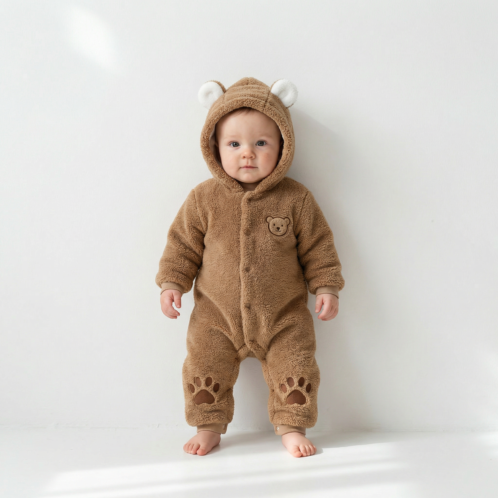 Bear Jumpsuit premium plush baby outfit by PerfectBaby™