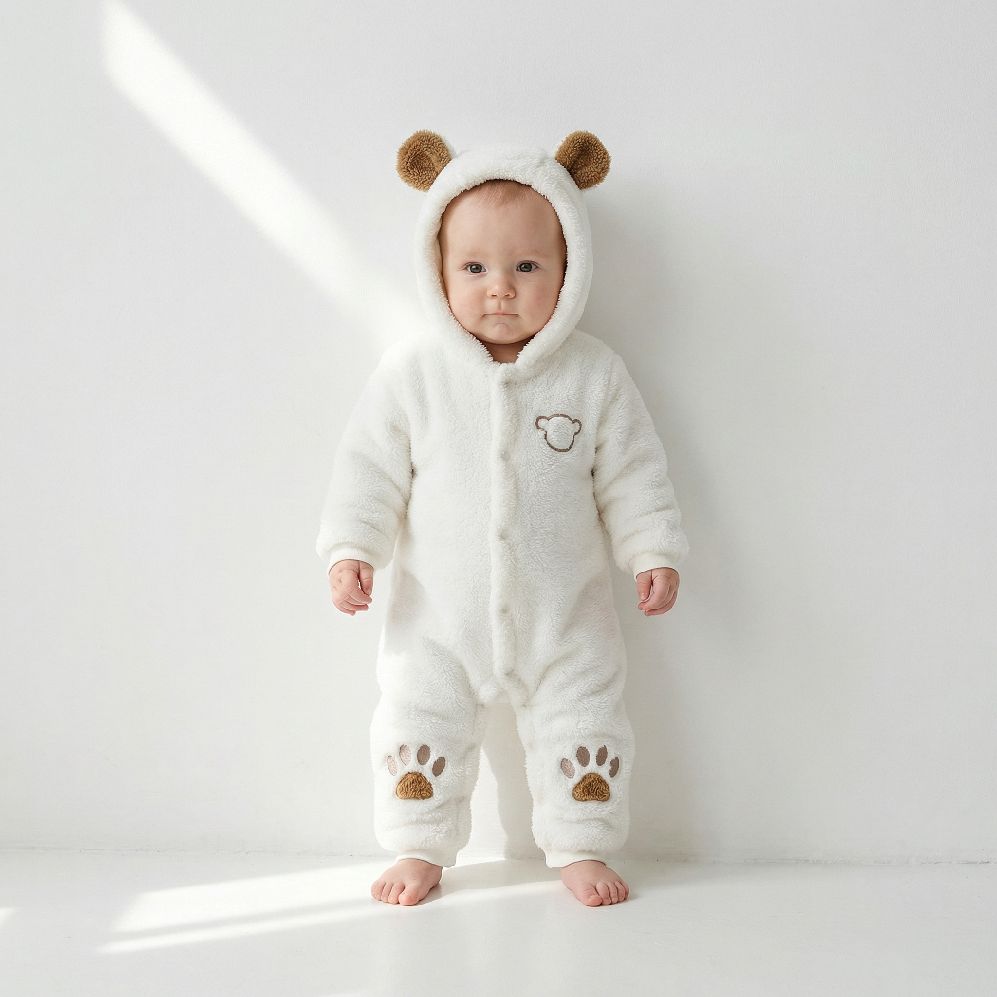 Bear Jumpsuit premium plush baby outfit by PerfectBaby™