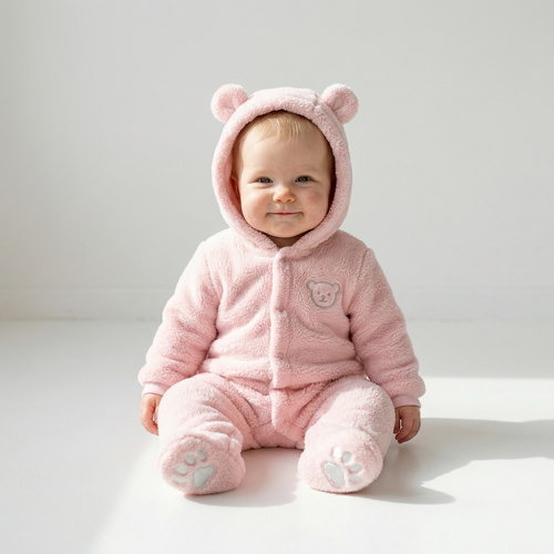 Bear Jumpsuit premium plush baby outfit by PerfectBaby™