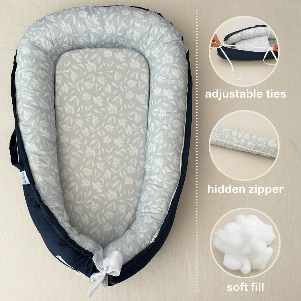 PerfectBaby™ DualNest Lounger reversible baby nest