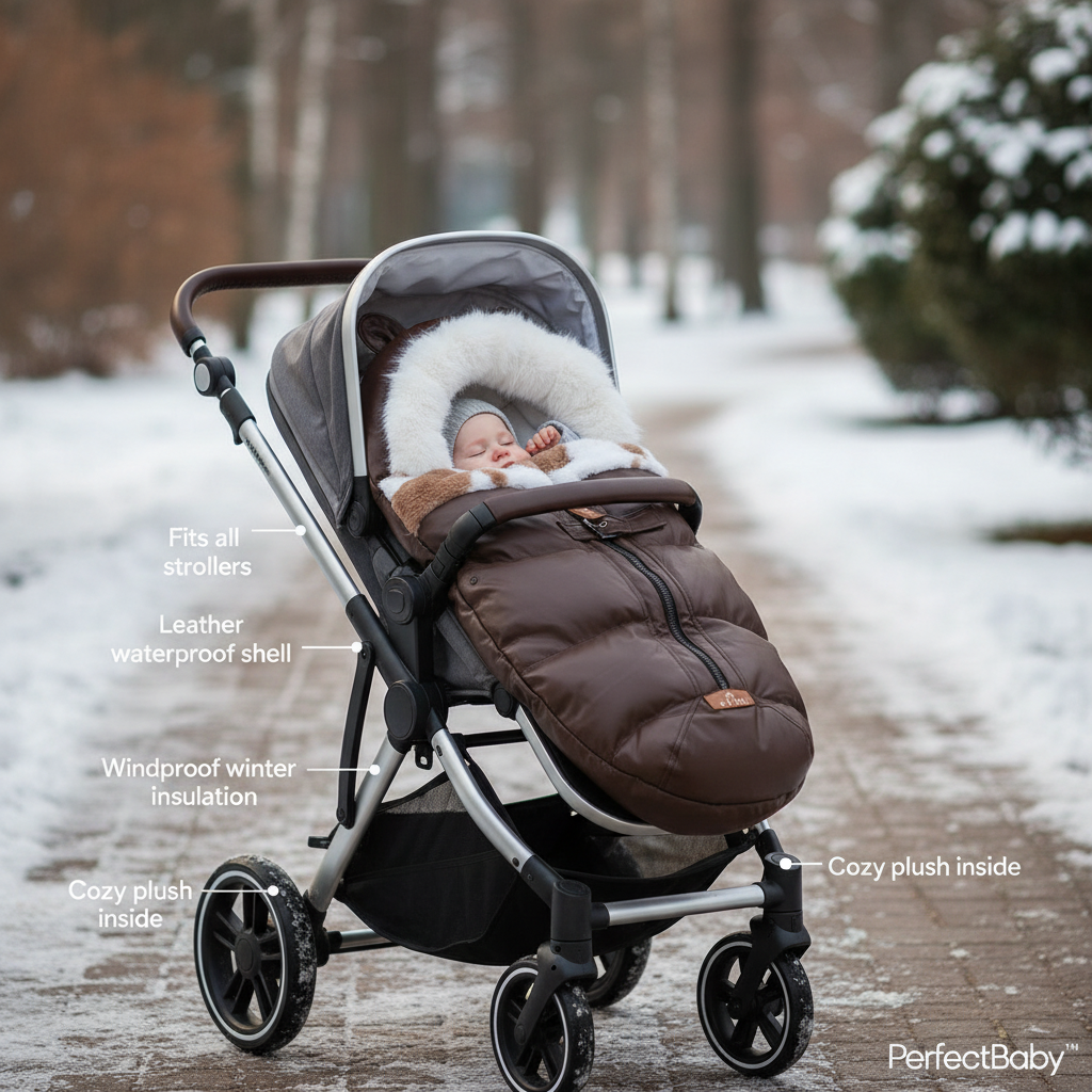 PerfectBaby™ LeatherBear Footmuff premium stroller footmuff