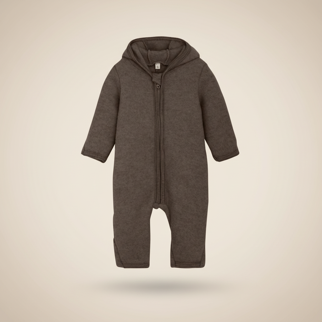 PerfectBaby™ Merino Wool Bear-Ear Romper