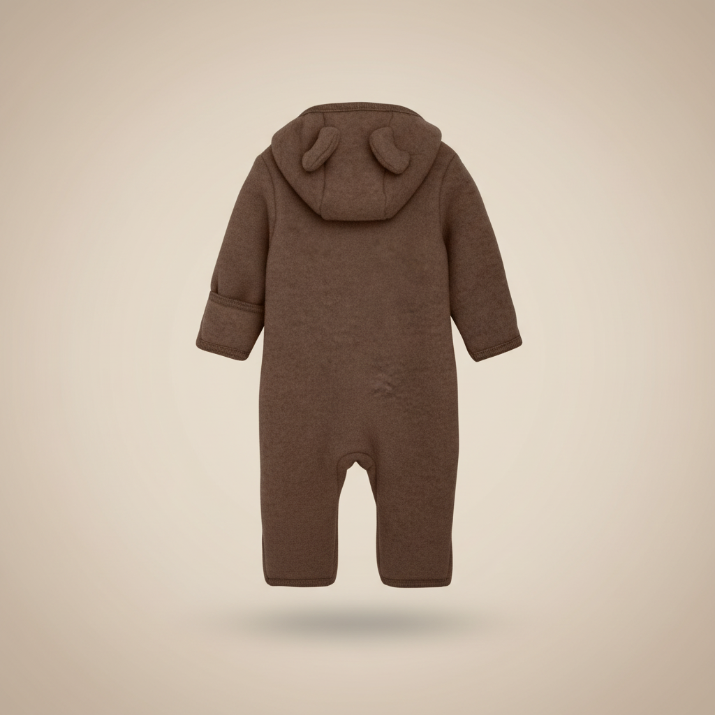 PerfectBaby™ Merino Wool Bear-Ear Romper
