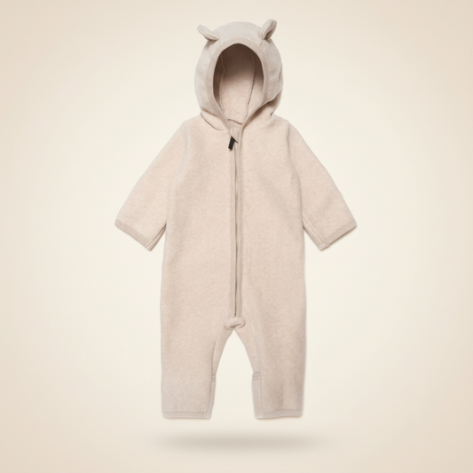 PerfectBaby™ Merino Wool Bear-Ear Romper