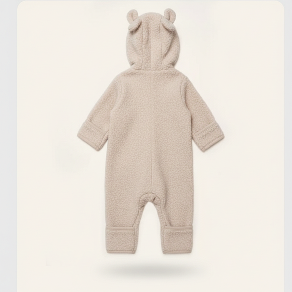 PerfectBaby™ Merino Wool Bear-Ear Romper